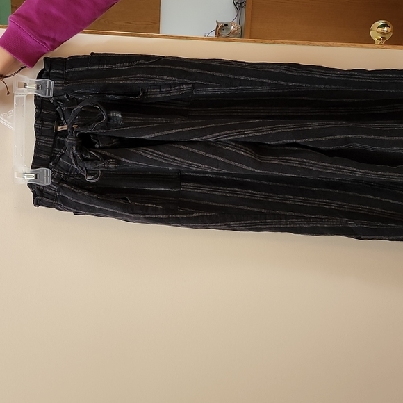 Harlow Pants - Harlow, wide leg, pin-stripe, pre-owned, large ladies